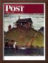 Changing A Flat Saturday Evening Post Cover, August 3,1946 by Norman Rockwell Limited Edition Print