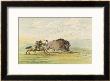 Native American Sioux Hunting Buffalo On Horseback by George Catlin Limited Edition Print