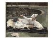 Mrs Newton With A Child By A Pool by James Tissot Limited Edition Print