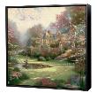 Gardens Beyond Spring Gate - Framed Fine Art Print On Canvas - Black Frame by Thomas Kinkade Limited Edition Print