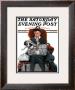 Dog In Basket Or Stowaway Saturday Evening Post Cover, May 15,1920 by Norman Rockwell Limited Edition Print
