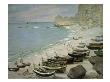 Boats On The Beach Of Etretat by Claude Monet Limited Edition Print