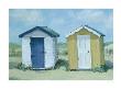 Two Beach Huts by Jane Hewlett Limited Edition Print