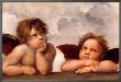 Angels, Detail Of The Sistine Madonna, C.1514 by Raphael Limited Edition Pricing Art Print