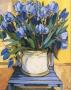 Irises On Grey Chair by Alush Shima Limited Edition Pricing Art Print