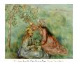 Girls Picking Flowers In A Meadow by Pierre-Auguste Renoir Limited Edition Print