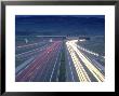 Light Streaks On Motorway At Dusk, England, Uk by Mike England Limited Edition Print