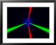 Red And Green Beams On Black Background With Blue Rings by Albert Klein Limited Edition Pricing Art Print