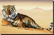 Tiger In Sand by Ken Messom Limited Edition Pricing Art Print