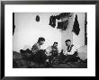 Trio Of Czech Peasants Playing Cards In The Season Workers House On The Anyala Farm by Margaret Bourke-White Limited Edition Print