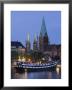 Weser River Waterfront, Bremen, State Of Bremen, Germany by Walter Bibikow Limited Edition Print
