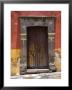Door In A Painted Building, San Miquel De Allende, Mexico by David Evans Limited Edition Pricing Art Print
