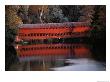 Morning Light Reflects Red Covered Bridge In River by Stephen St. John Limited Edition Print