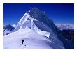 Climber On Summit Ridge Of Nevadao Quitaraju, Cordillera Blanca, Ancash, Peru by Grant Dixon Limited Edition Print