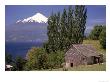 Farm House With Mountain In Background, Chile by Walter Bibikow Limited Edition Print