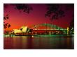 Opera House And Harbour Bridge At Sunset, From Macquaries Point, Sydney, New South Wales, Australia by Ross Barnett Limited Edition Print