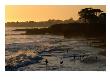 Swimmers On Beach At Sunset, Santa Cruz, Usa by John Elk Iii Limited Edition Print
