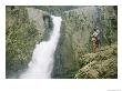 A Couple Enjoys A Waterfall In The Dominican Republic by Stephen Alvarez Limited Edition Print