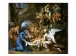 The Nativity With Angels Adoring The Christ Child by Charles Poerson Limited Edition Pricing Art Print