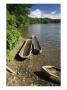 Log Canoes On The Banks Of A Recreated Iroquois Fishing Camp by Raymond Gehman Limited Edition Pricing Art Print