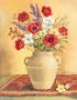 Flower On Red Mat Ii by Betty Whiteaker Limited Edition Print