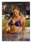 Woman In Purple Bikini Sitting In Pool by Stewart Cohen Limited Edition Pricing Art Print