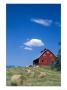 Red Barn With Rolled Hay Bales, Potlatch, Idaho, Usa by Julie Eggers Limited Edition Print