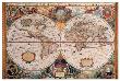 Antique Map, Geographica, C.1630 by Henricus Hondius Limited Edition Pricing Art Print