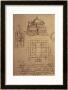 Sketch Of A Square Church With Central Dome And Minaret by Leonardo Da Vinci Limited Edition Print