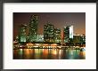 City Skyline At Night, Miami, Fl by Jeff Greenberg Limited Edition Pricing Art Print