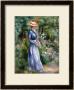 Woman In A Blue Dress Standing In The Garden At Saint-Cloud by Pierre-Auguste Renoir Limited Edition Print