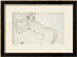 Female Nude Kneeling And Bending Forward To The Left, 1918 by Egon Schiele Limited Edition Pricing Art Print