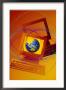 Globe On Computer Monitor by Carol & Mike Werner Limited Edition Print