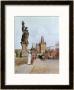 Statue Of St. Lutgardis On The Charles Bridge, Prague, Illustration From Stara Praha , Circa 1900 by Vaclav Jansa Limited Edition Print