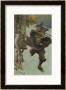 Once It Chased Doctor Wilkinson Into The Very Town Itself, Illustration From The Salem Wolf by Howard Pyle Limited Edition Pricing Art Print