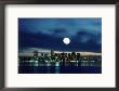 Boston Skyline Reflecting In Harbor With Full Moon by Allen Russell Limited Edition Pricing Art Print