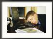 A Man Sleeps With His Head On His Computer Keyboard by Joel Sartore Limited Edition Print