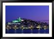 Night View Across Harbour Of Elvissa And Old Walled Town Of D'alt Vila, Ibiza, Spain by Bill Wassman Limited Edition Print