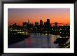 City Skyline At Sunset And Mississippi River, Minneapolis, Usa by John Elk Iii Limited Edition Print