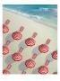 Deckchairs And Sunshades In A Raw At Beach by Matthias Kulka Limited Edition Print