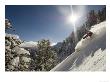 Man Skiing In Deep Powder At Solitude Mountain Resort, Utah, Usa by Mike Tittel Limited Edition Print