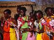 Group Of Masai Women In Traditional Dress, Masai Mara National Reserve, Rift Valley, Kenya by Mitch Reardon Limited Edition Pricing Art Print