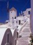 Whitewashed Steps Leading Up To Old Village Windmill, Oia, Santorini Island, Greece by Diana Mayfield Limited Edition Print