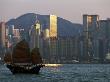 Junk Sailing In Hong Kong Harbor, Hong Kong, China by Paul Souders Limited Edition Print