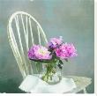 Old Chair With Peonies by Judy Mandolf Limited Edition Print