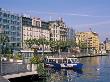 Banks, Molard Pier, Ferry Quay General Guisan, Geneva, Switzerland by Brigitte Bott Limited Edition Print