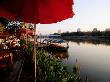 Open-Air Restaurant On River, Chiang Mai, Thailand by Alain Evrard Limited Edition Print