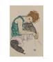 Seated Woman With Bent Knee, 1917 by Egon Schiele Limited Edition Print