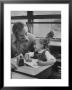 First Grade Teacher Bill L'orange Talking With Student Kim Moscato At Calumet School by Leonard Mccombe Limited Edition Print