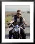 Member Of Hell's Angels Riding Motorcycle On Road by Bill Ray Limited Edition Print